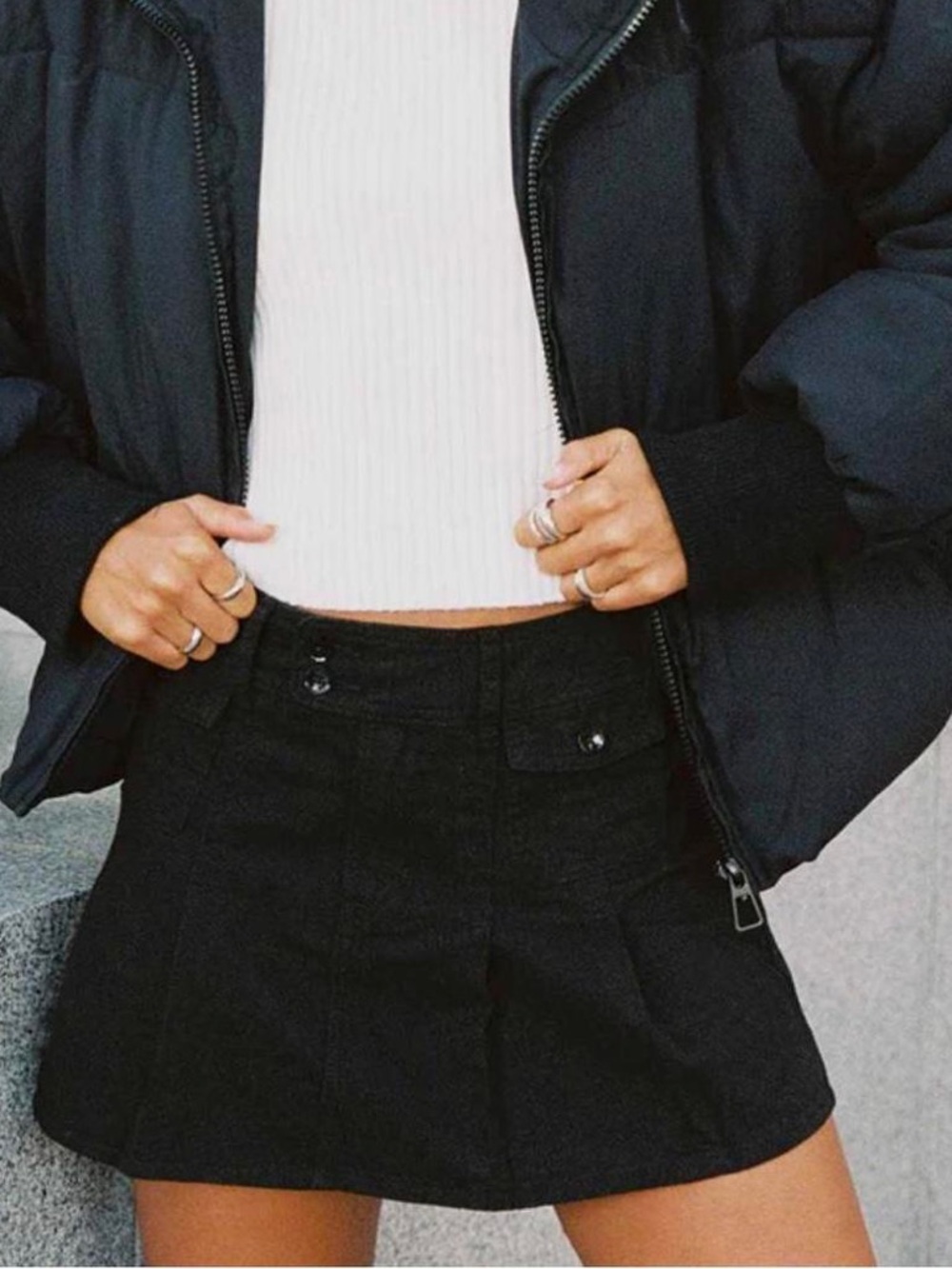 Princess Polly Stanton Black Mini Skirt